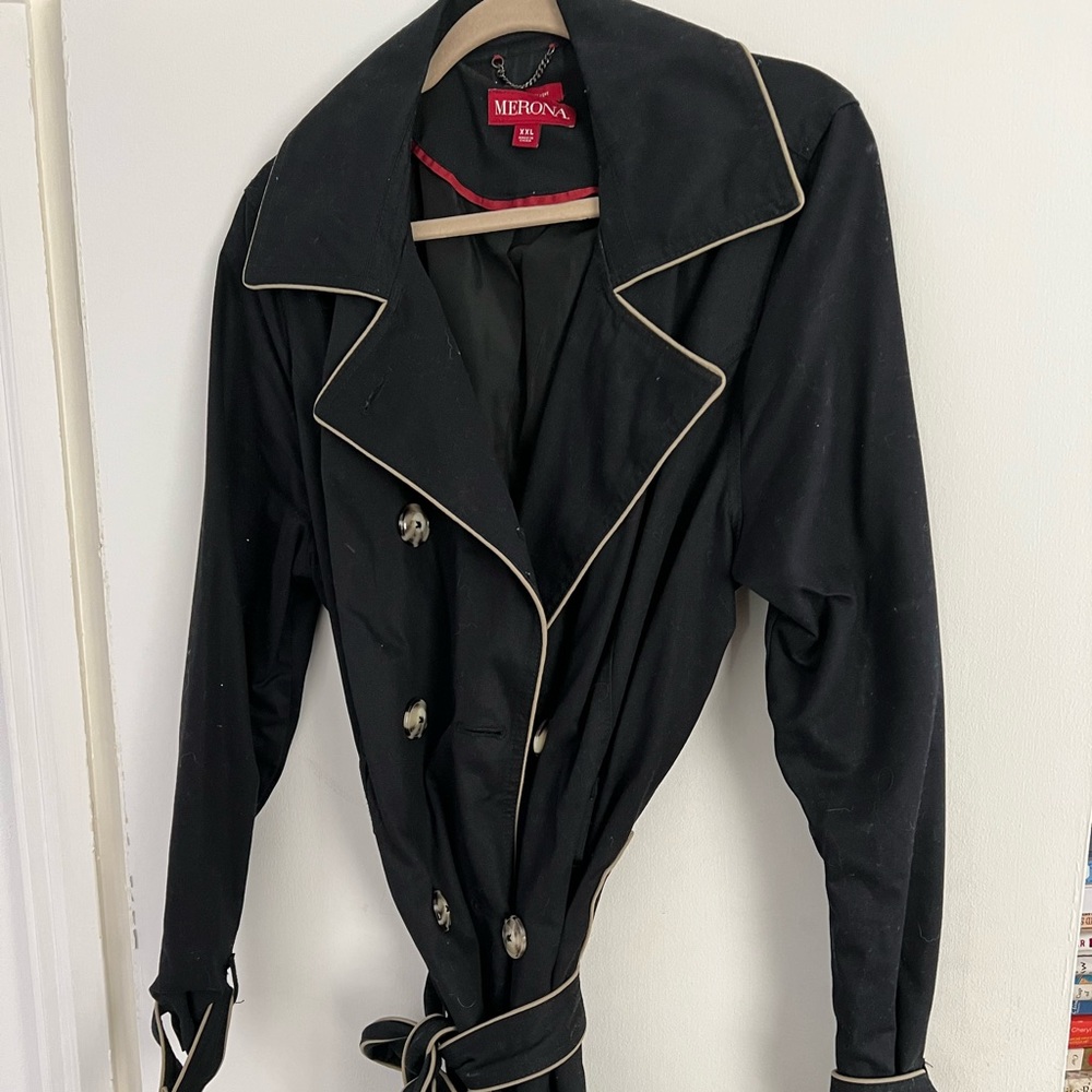 Black Coat w/ Cream Lining